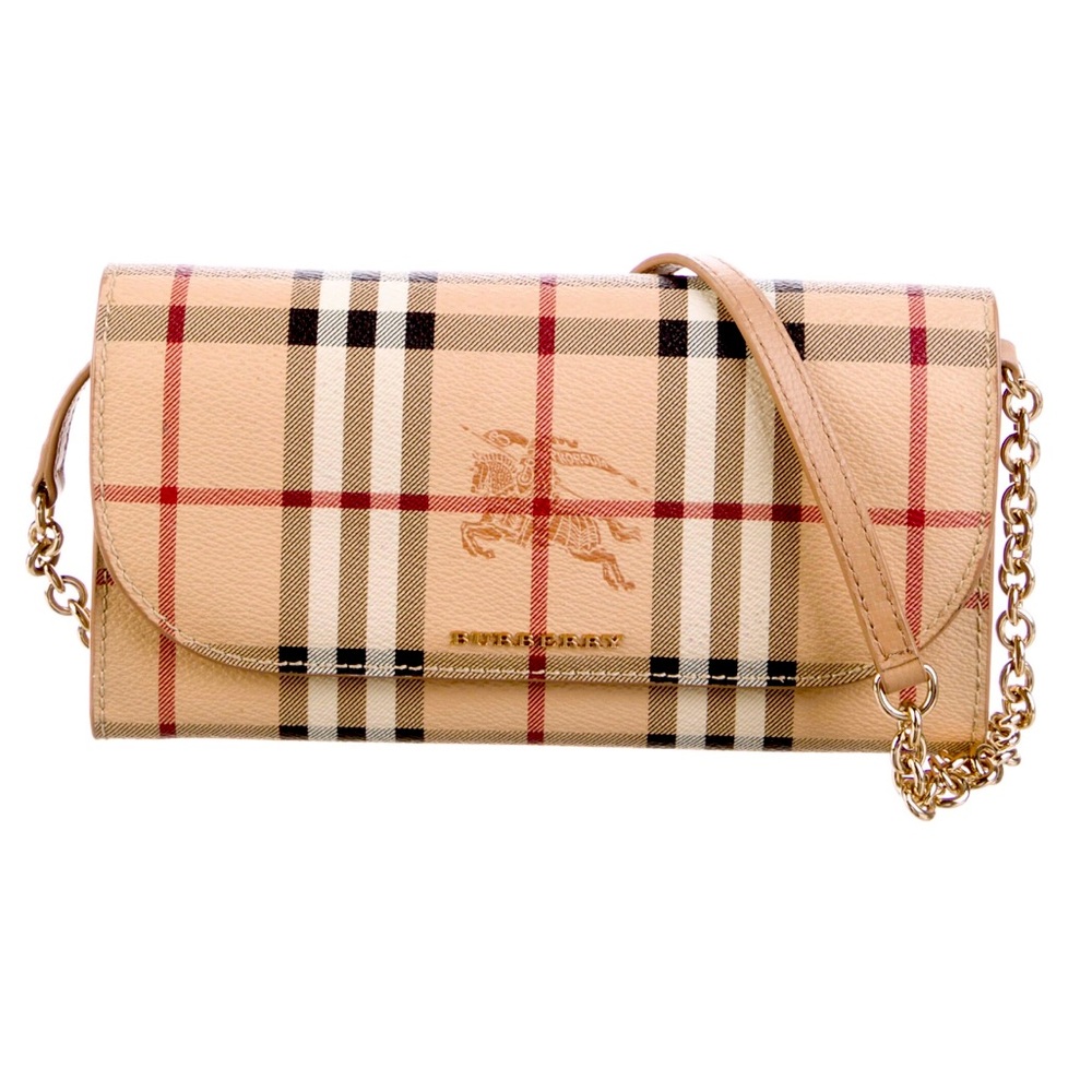 Burberry Haymarket Crossbody Wallet